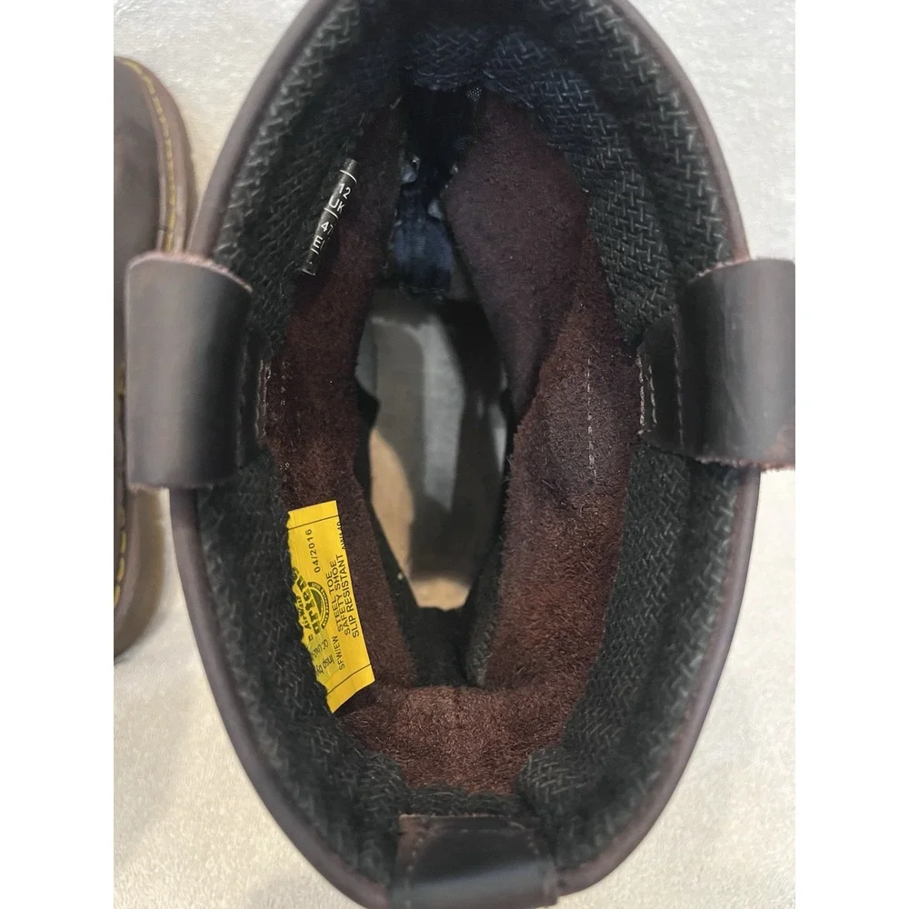 Dr. Martens AirWair Steel Toe Brown Leather Work Boots Mens 13M Wellington